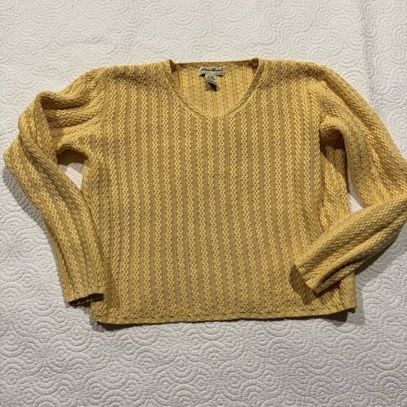 Women's Yellow Sweater 100% cotton - Picture 2 of 12